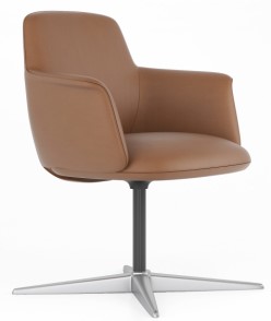 Executive Visitor Chair with Swivel Base – Tan