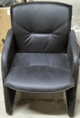 Leather Visitor Chair – Black