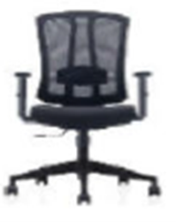 Medium-Back Mesh Chair with Tilt Mechanism – Black