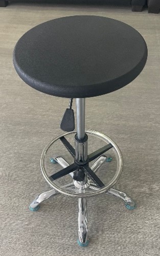 Round Adjustable Stool – Black