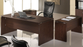 Executive Desk 180 cm with Side Extension – Walnut