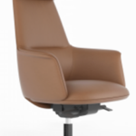 High Back Executive Chair – Tan PU Leather | كرسي مدير ظهر عالي جلد بني فاتح