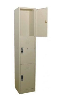 Single 3 doors Swing Steel Locker | خزانة حديد 3 باب