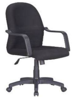 Medium-back fabric office chair black – AlKhonaini Kuwait