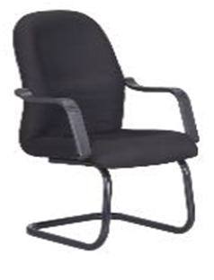 Fabric visitor chair with cantilever base black – AlKhonaini Kuwait