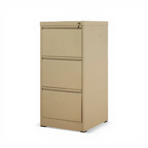3-Drawer Steel File Cabinet 103×45×62 – Beige | خزانة ملفات حديد 3 أدراج بيج
