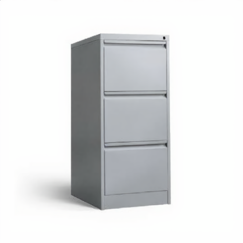 3-Drawer Steel File Cabinet 103×45×62 – Grey | خزانة ملفات حديد 3 أدراج رمادي