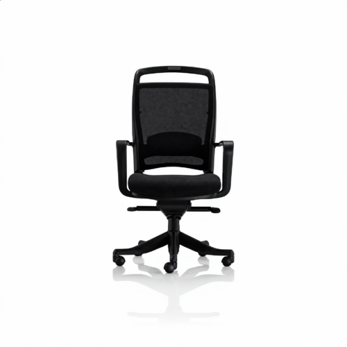Medium-Back Mesh Office Chair – Black | كرسي مكتب شبك ظهر وسط أسود