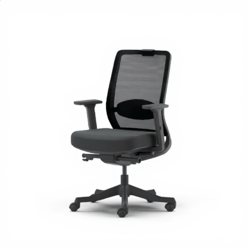 Merryfair Mid Back Mesh Office Chair – Black | كرسي شبك ظهر وسط أسود