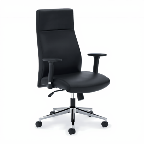 HON Executive High Back Chair – Black Leather | كرسي مدير هون ظهر عالي جلد أسود