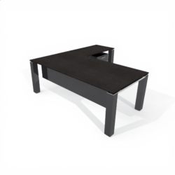 L-shaped Desk | مكتب زجاج حرف L